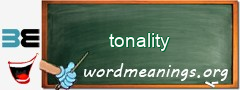 WordMeaning blackboard for tonality